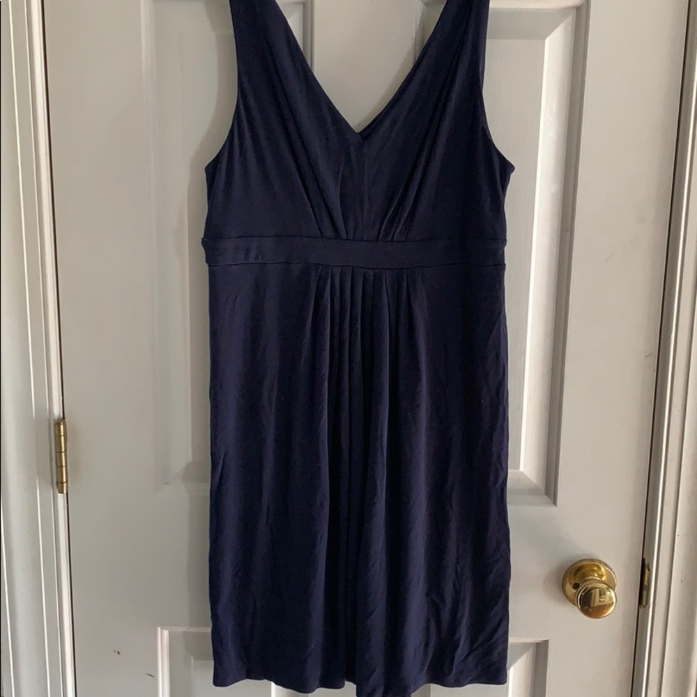 Navy Cotton blend Loft dress. Sz S.